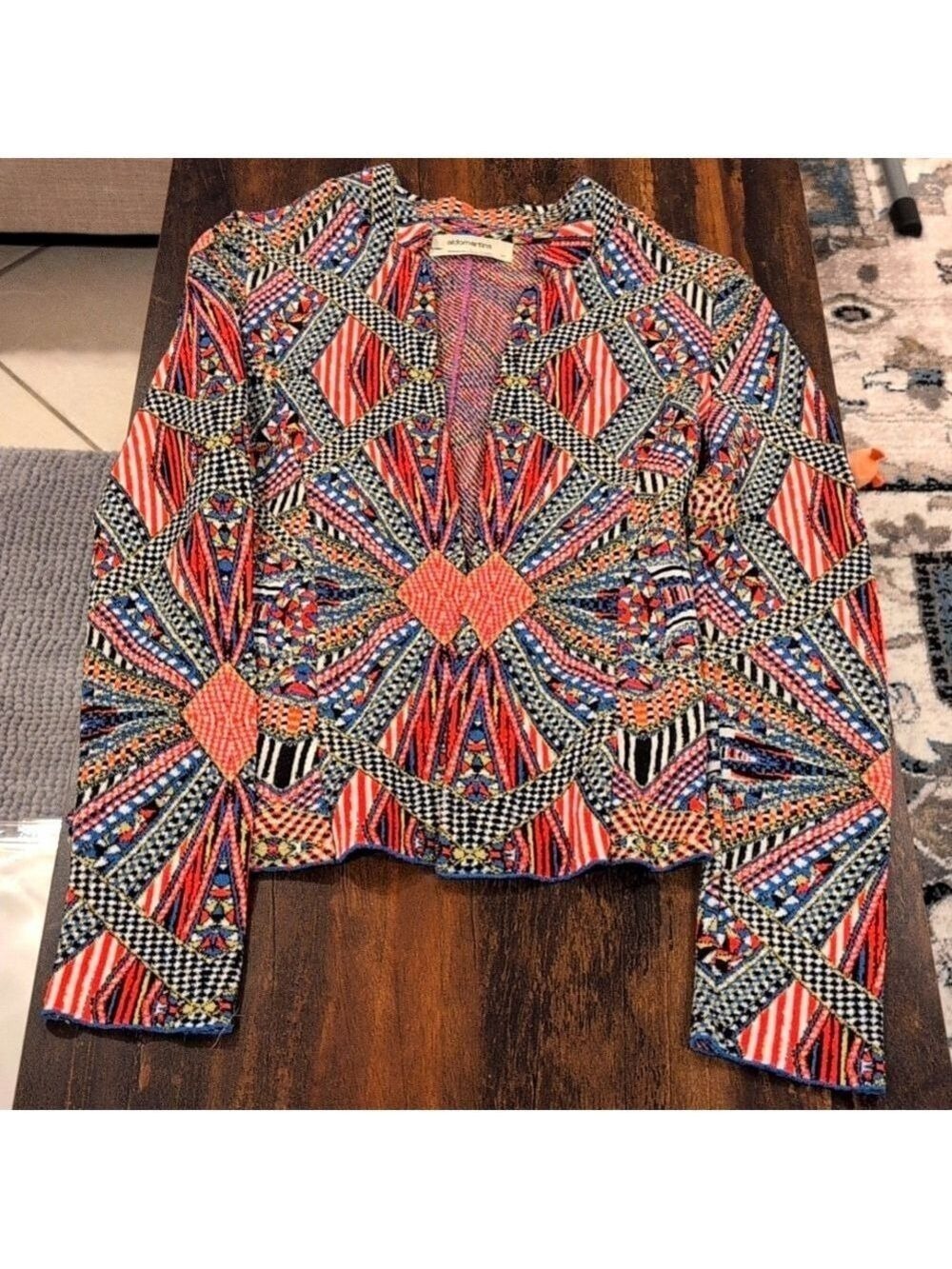 AldoMartins  Open Front Cardigan,Made In Barcelona, Spain.Size 4 .Bamboo Blend . - Picture 4 of 7